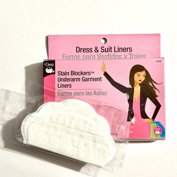 DRITZ Other - Dritz Dress & Suit Stain Blockers Disposable Underarm Garment Liners, 6 Pairs